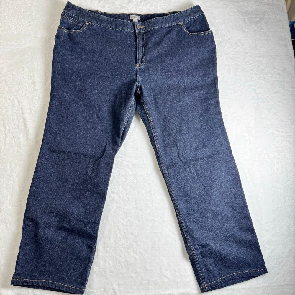 J Jill Womens Straight Leg Jeans Size 20 Stretch Authentic Fit Below Waist